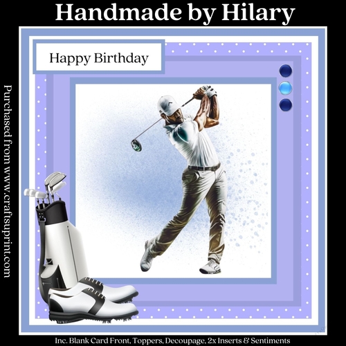 The Golfer (7x7 inch square card kit)