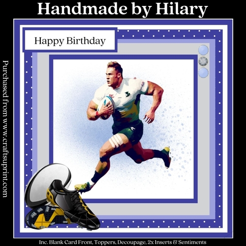 The Rugby Player (7x7 inch square card kit)