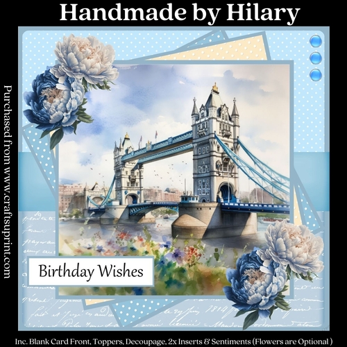 London Scenes - Tower Bridge (7x7 inch square card kit)