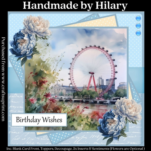 London Scenes - London Eye (7x7 inch square card kit)