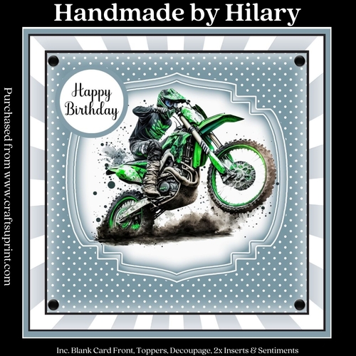The Motocross Rider (7x7 inch square card kit)