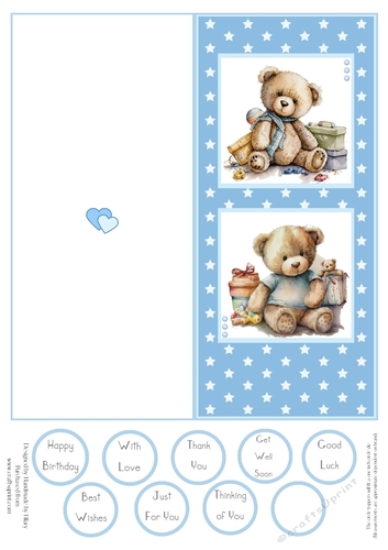 Little Teddies DL Quick Card