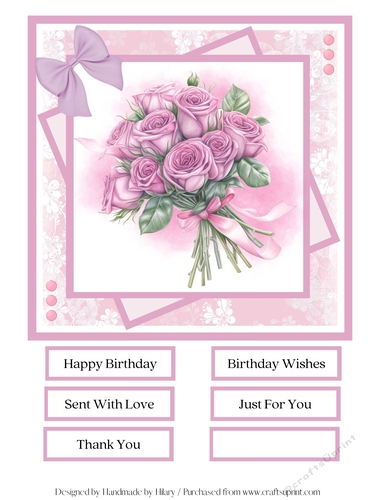 Rose Bouquet Quick Card #2
