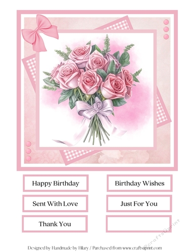 Rose Bouquet Quick Card #3