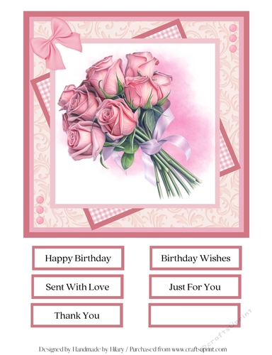 Rose Bouquet Quick Card #4