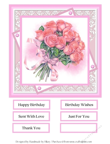 Rose Bouquet Quick Card #5