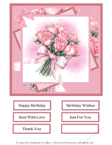 Rose Bouquet Quick Card #6