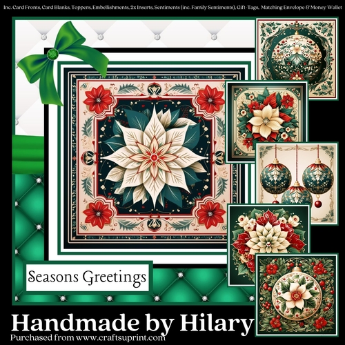 Elegant Poinsettias and Baubles