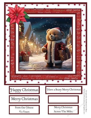 Beary Merry Christmas 8x8 Quick Card #4