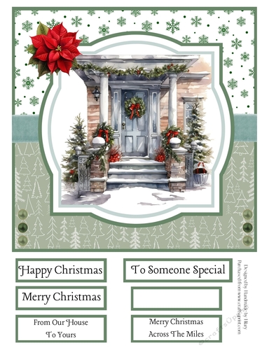 Christmas Porches 8x8 Quick Card #1