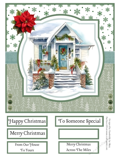 Christmas Porches 8x8 Quick Card #2