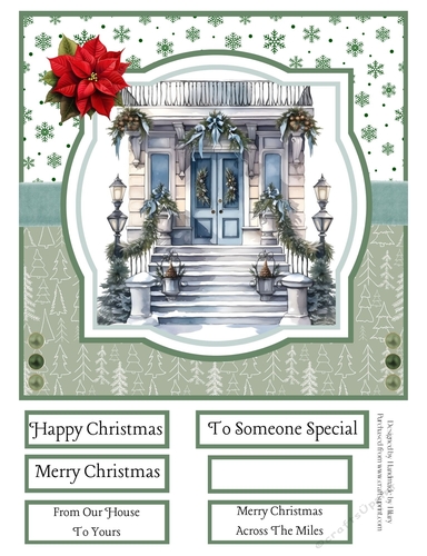 Christmas Porches 8x8 Quick Card #3