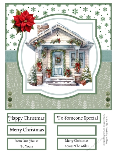 Christmas Porches 8x8 Quick Card #5