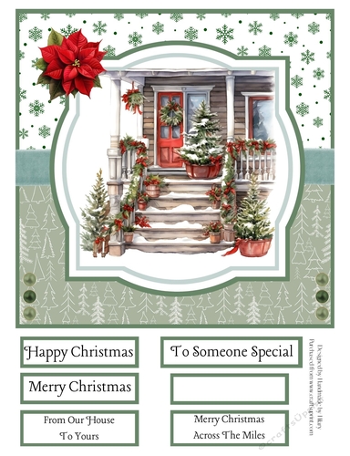 Christmas Porches 8x8 Quick Card #6