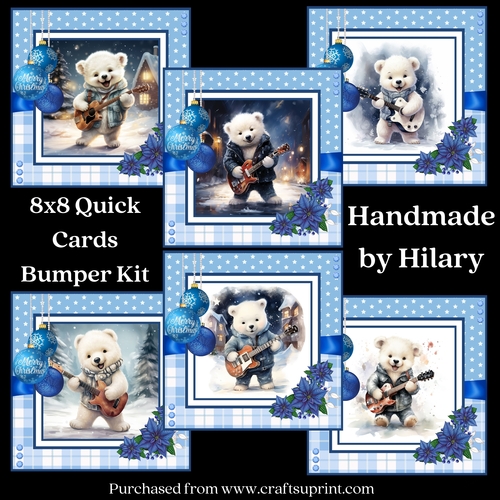 Rocking Polar Bears 8x8 Inch Quick Cards Bumper Kit 