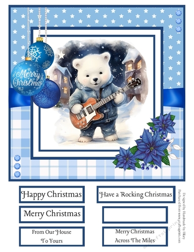 Rocking Polar Bears 8x8 Quick Card #2