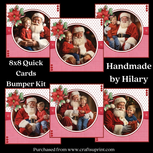 Santa Visits #1 8x8 Inch Quick Cards Bumper Kit 