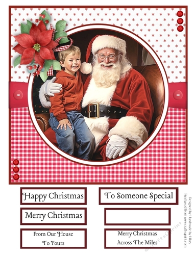 Santa Visits #1 8x8 Quick Card #2