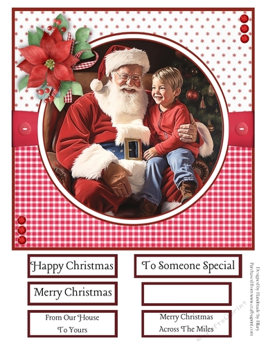 Santa Visits #1 8x8 Quick Card #3