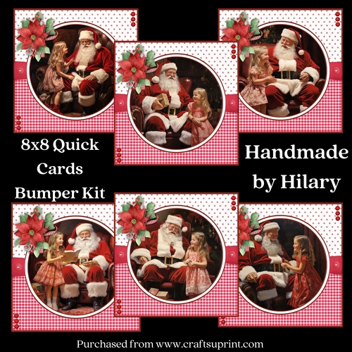 Santa Visits #2 8x8 Inch Quick Cards Bumper Kit 