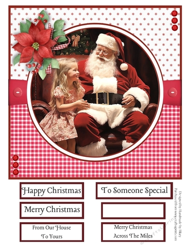Santa Visits #2 8x8 Quick Card #2