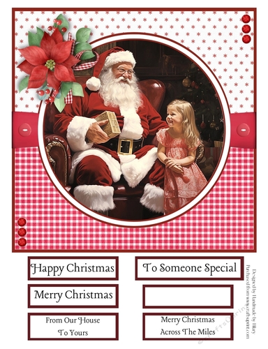 Santa Visits #2 8x8 Quick Card #3