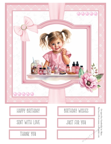 When I Grow Up I Want to be a Beautician 8x8 Quick Card #2
