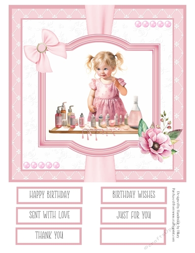 When I Grow Up I Want to be a Beautician 8x8 Quick Card #3