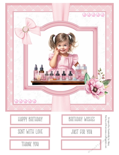 When I Grow Up I Want to be a Beautician 8x8 Quick Card #4
