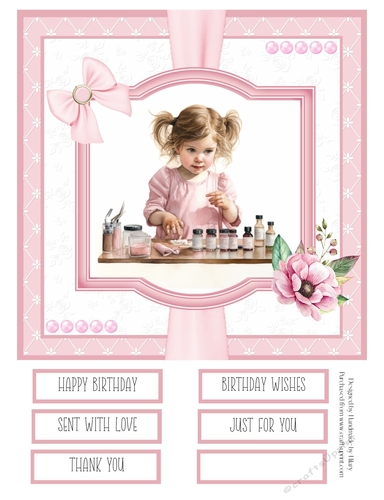 When I Grow Up I Want to be a Beautician 8x8 Quick Card #5