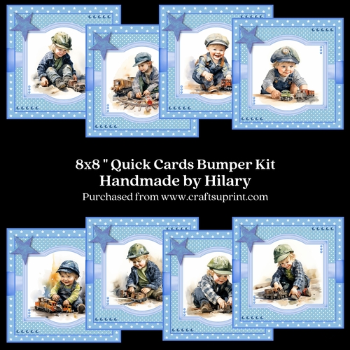 When I Grow Up I Want to be a Train Driver 8x8 Inch Quick Cards Bumper Kit 