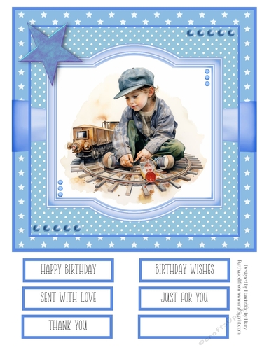 When I Grow Up I Want to be a Train Driver 8x8 Quick Card #2