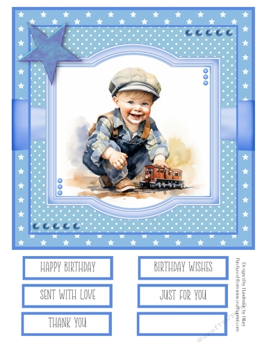 When I Grow Up I Want to be a Train Driver 8x8 Quick Card #3
