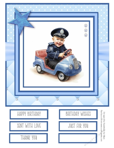 When I Grow Up I Want to be a Policeman 8x8 Quick Card #2