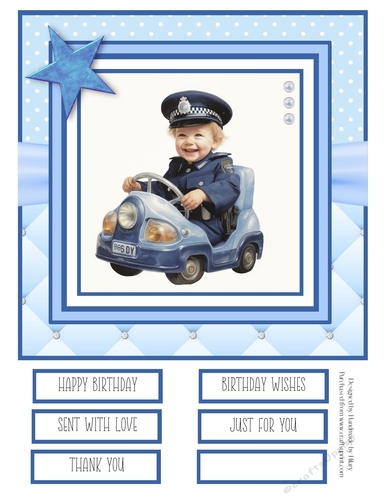 When I Grow Up I Want to be a Policeman 8x8 Quick Card #4