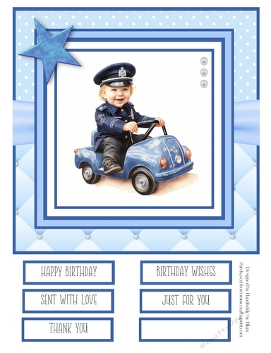 When I Grow Up I Want to be a Policeman 8x8 Quick Card #6