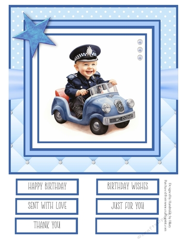 When I Grow Up I Want to be a Policeman 8x8 Quick Card #7