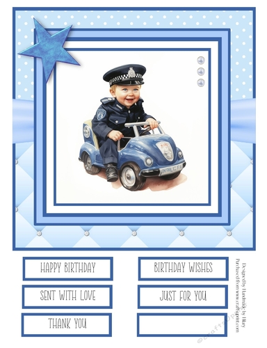 When I Grow Up I Want to be a Policeman 8x8 Quick Card #8