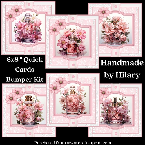 Pink Perfume 8x8 Quick Card Bumper Kit