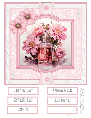 Pink Perfume 8x8 Quick Card #2