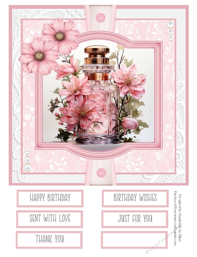 Pink Perfume 8x8 Quick Card #4