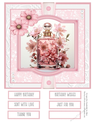 Pink Perfume 8x8 Quick Card #5