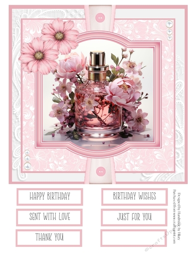 Pink Perfume 8x8 Quick Card #6