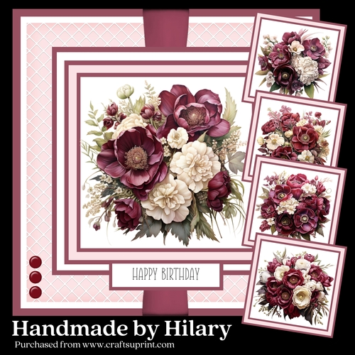 Burgundy Peony Bouquets