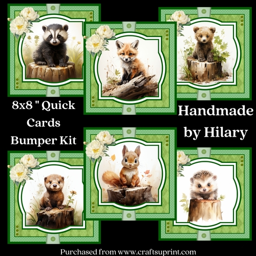 Woodland Critters 8x8 Quick Cards Bumper Kit