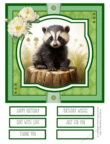 Woodland Critters #1 8x8 Quick Card
