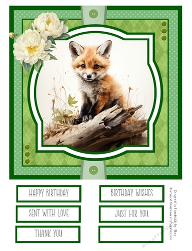 Woodland Critters #2 8x8 Quick Card