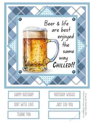 Chill out with a Beer #1 8x8 Quick Card