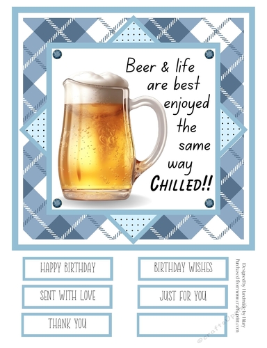 Chill out with a Beer #2 8x8 Quick Card