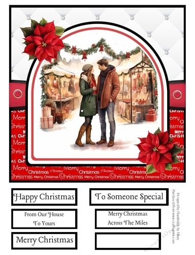 A Cosy Christmas Market #1 8x8 Quick Card